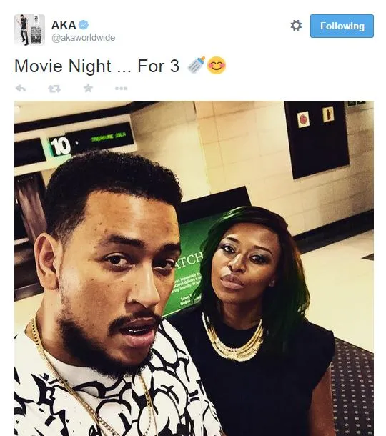 AKA & DJ Zinhle go public about bambino